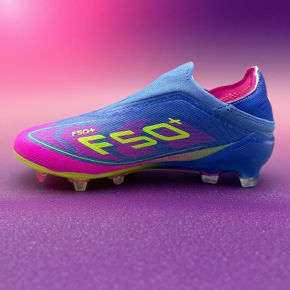 With-out Lace Mens Soccer Shoes SLIP-ON Turf Soccer Cleats for Kids Sneakers TF/FG Training Football Boots Chuteira Campo