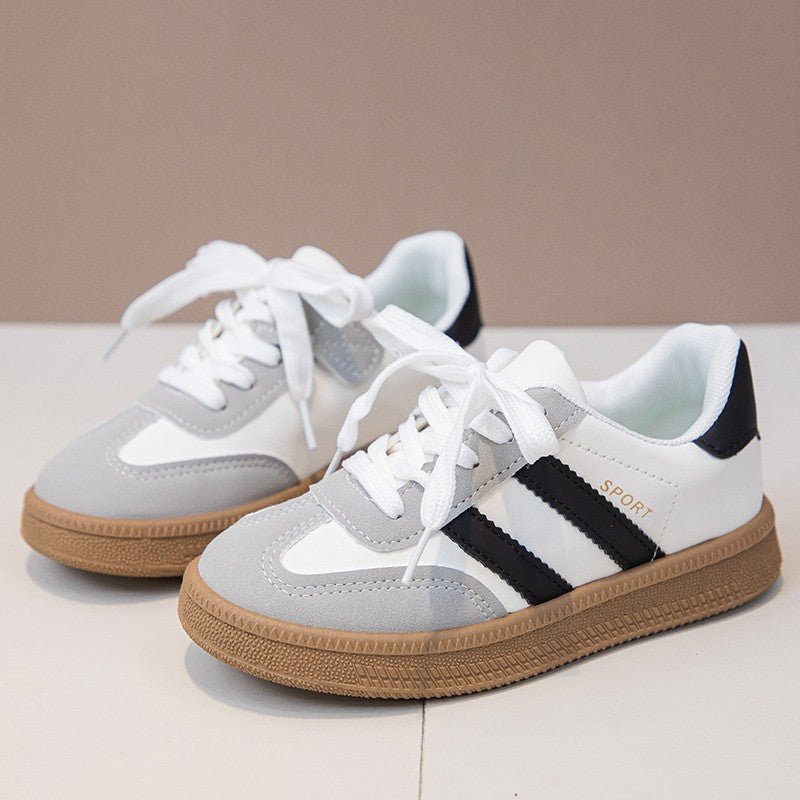 Children's Board Shoes Boys Sneakers 3-18 Years Old Khaki Boys Girls Single Shoes Four Seasons Non-slip Kids De Training Shoes