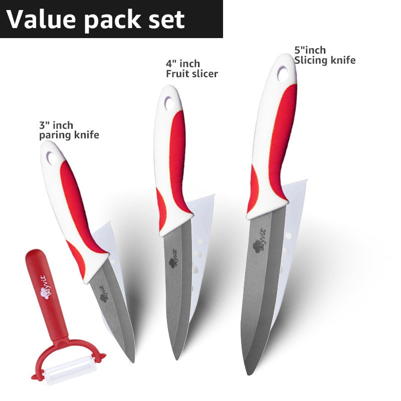Kitchen Chef Knife Rustproof Fruit Paring Knife Ceramic Knife Household Utility Vegetable Slicing Knives Sharp Black Blades Cook