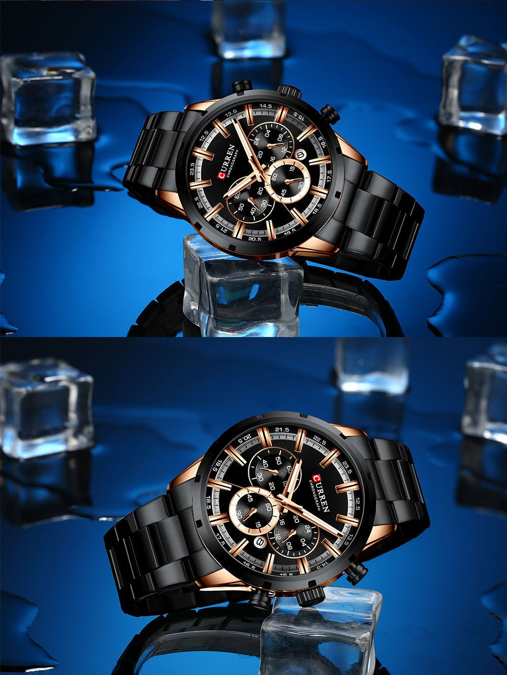 CURREN Men Watch Top Brand Luxury Sports Quartz Mens Watches Full Steel Waterproof Chronograph Wristwatch Men Relogio Masculino