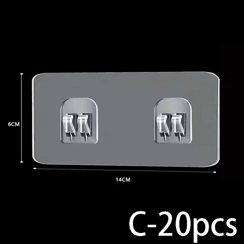 Waterproof Strong Adhesive Hook Shelf Sticker for Bathroom Kitchen Wall Shelf Rack Kitchen Sticking Wall Screw Hook Storage rack