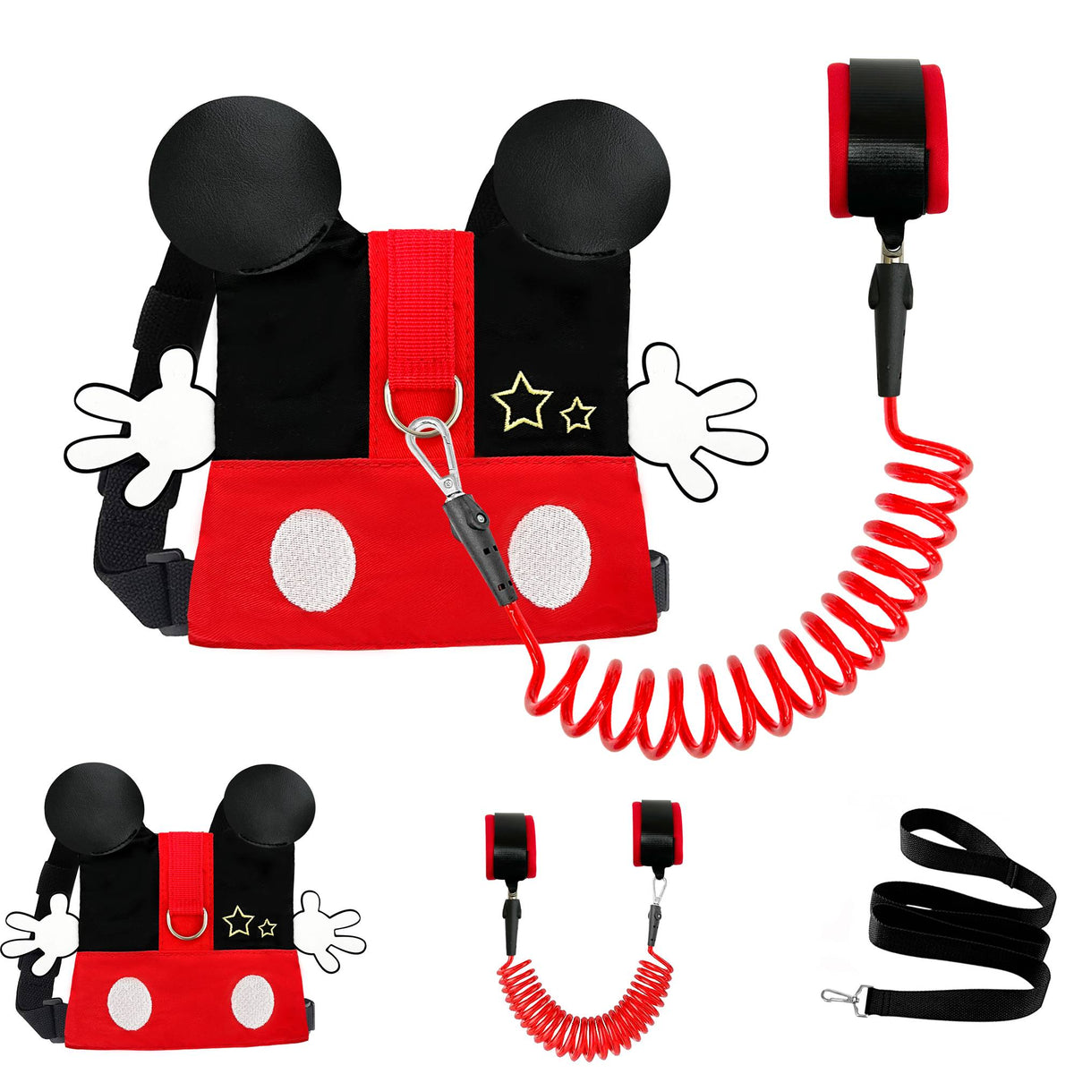Toddler Leash Harness, 3-in-1Child Leashes for Toddlers Set-2m Kids Leashes for Toddlers&Wrist Leash for Kids(7.8 '' x 7 '')