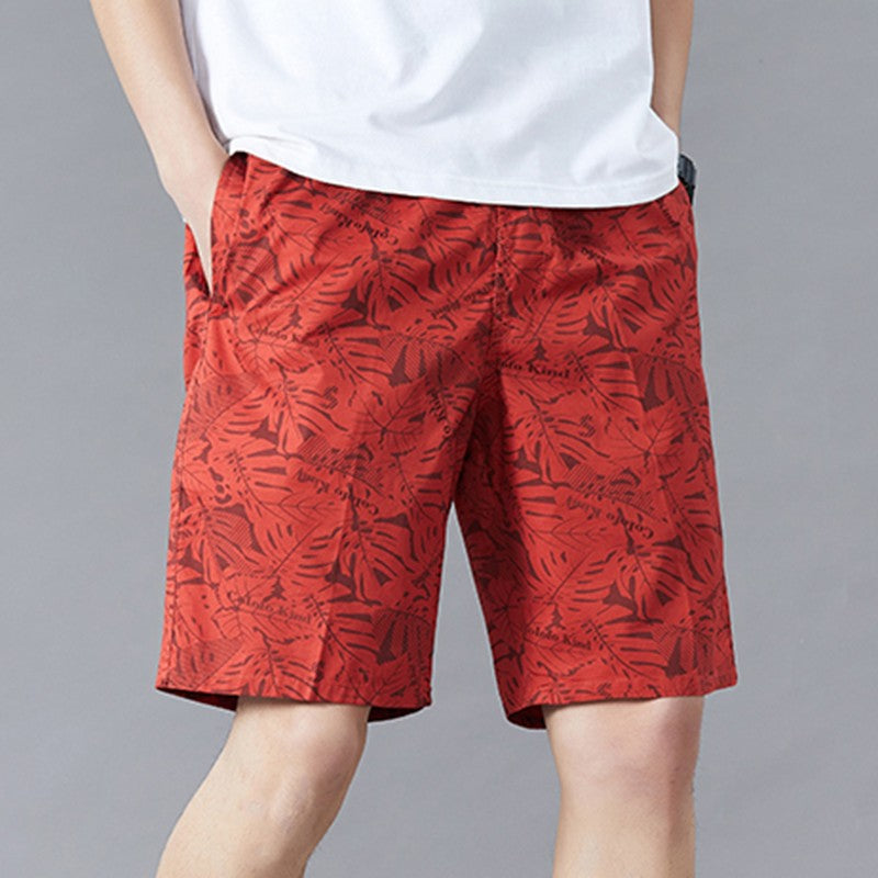 Men's Sweatpants Baggy Comfortable Shorts Male Casual Travel Outdoor Sports Bermuda Shorts Elastic Waist Y2K Print Half Pants
