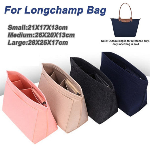 Custom Felt Bag Organizer forLongchamp Tote Purse Insert LinerPockets Travel Storage Essential ChristmasBag Fashion Enthusiasts