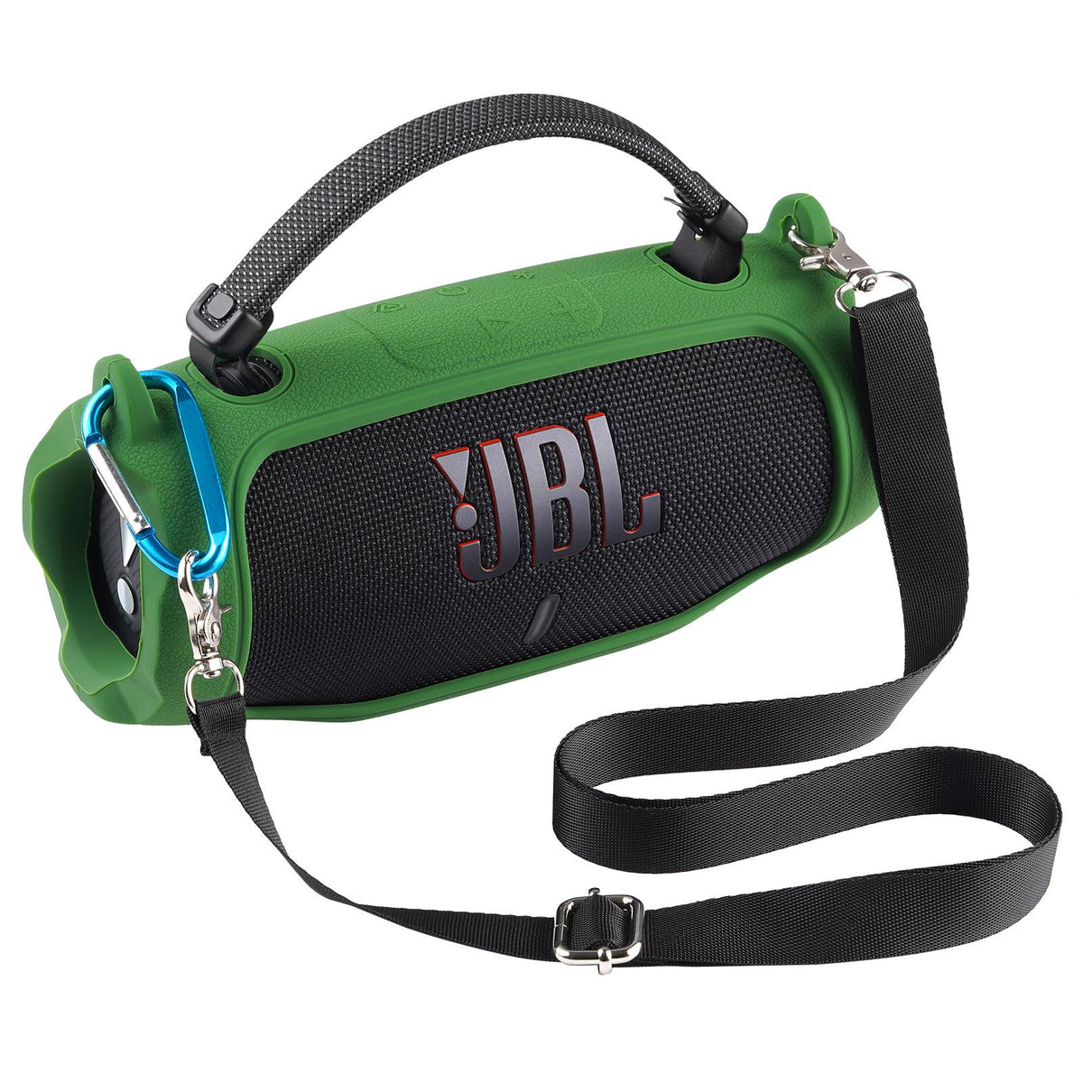 Portable Bluetooth Speaker Carry Silicone Case,Soft Protective Sleeve Cover with Shoulder Strap for JBL Charge 6 Speaker