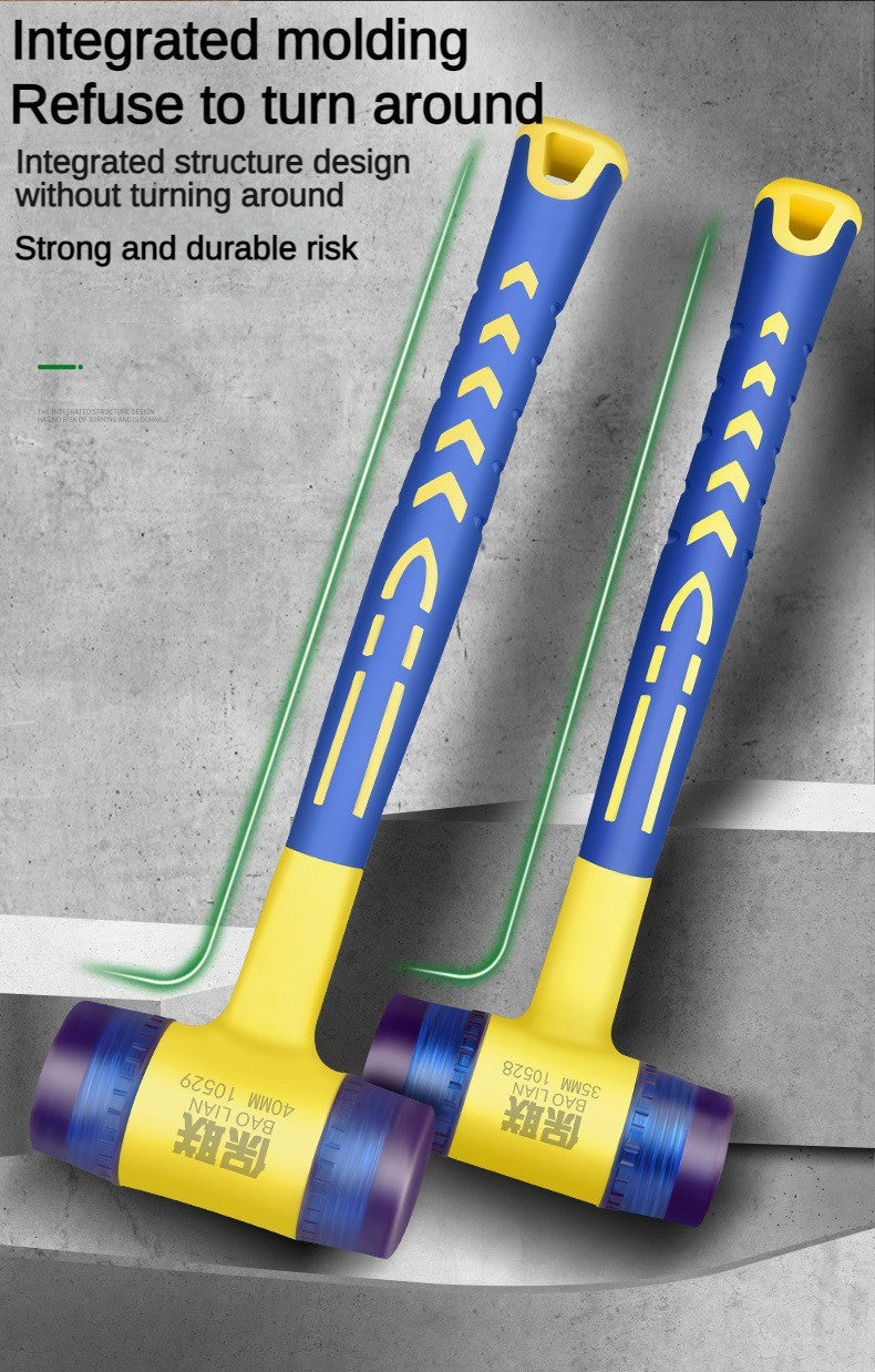 Detachable Insulated Double-Headed Installation Hammer 25mm-45mm Rubber Handle Soft Grip Hammer for Installation Work