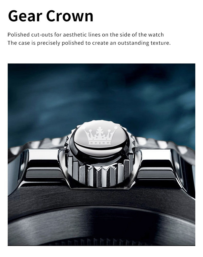 OLEVS Men's Watches Trend Luxury Fine Steel Strap Big Date Original Brand Quartz Wristwatch for Man Waterproof Luminous 5885 New