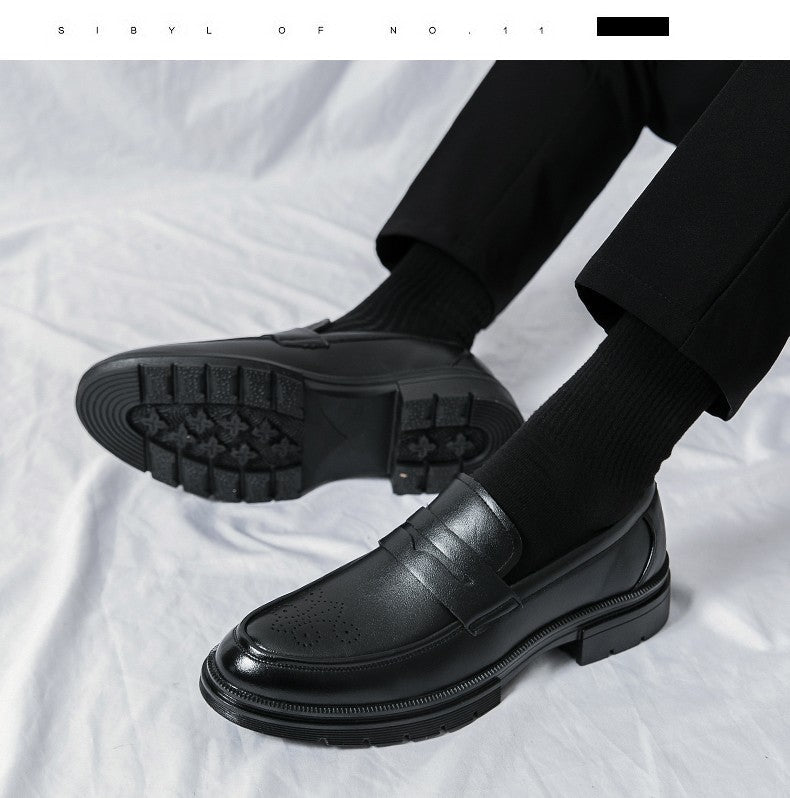 Men's Dress Shoes Retro Casual Business Leather Shoes Men Office Loafers Formal Social Brogues Wedding Leather Shoes For Men
