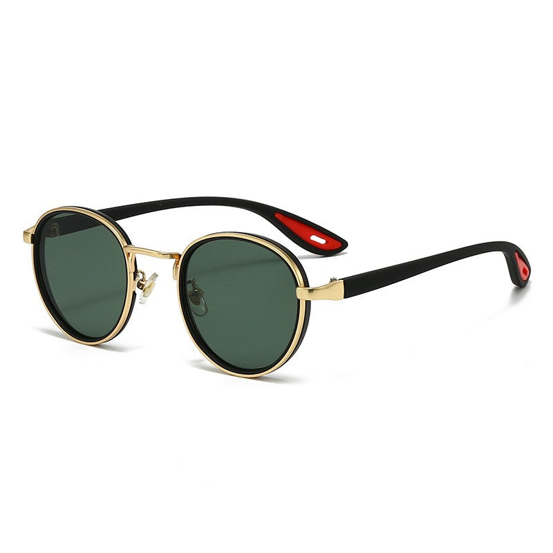 Vintage Designer Outdoor Sunglasses Men Round Fashion Plastic Titanium High Quality Sun Glasses Man UV Protection Glasses Woman