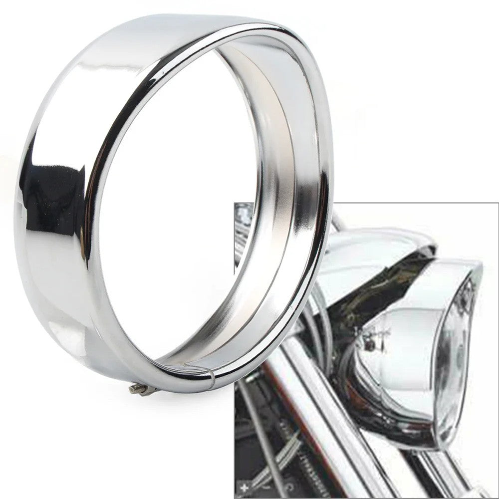 5.75 Inch Visor Headlight Trim Ring 5 3/4" Motorcycle Head Lamp Bezel Decorative Ring For Harley Sportster 883 1200 Dyna Softail