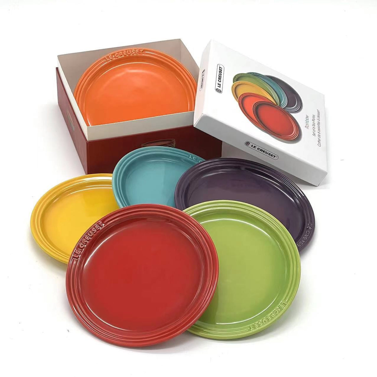 Le Creuset Cool Color Ceramic Dinner Plate Set High-Temperature Resistant 18cm/23cm Flower Plate Kitchen Dining Tableware