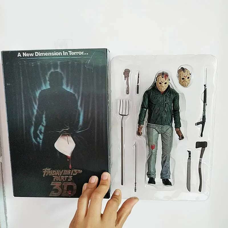 The 13th Figure Toys NECA Friday Freddy Jason Voorhees Blood Action Figure Jason Collectible Model Christmas Halloween Gifts