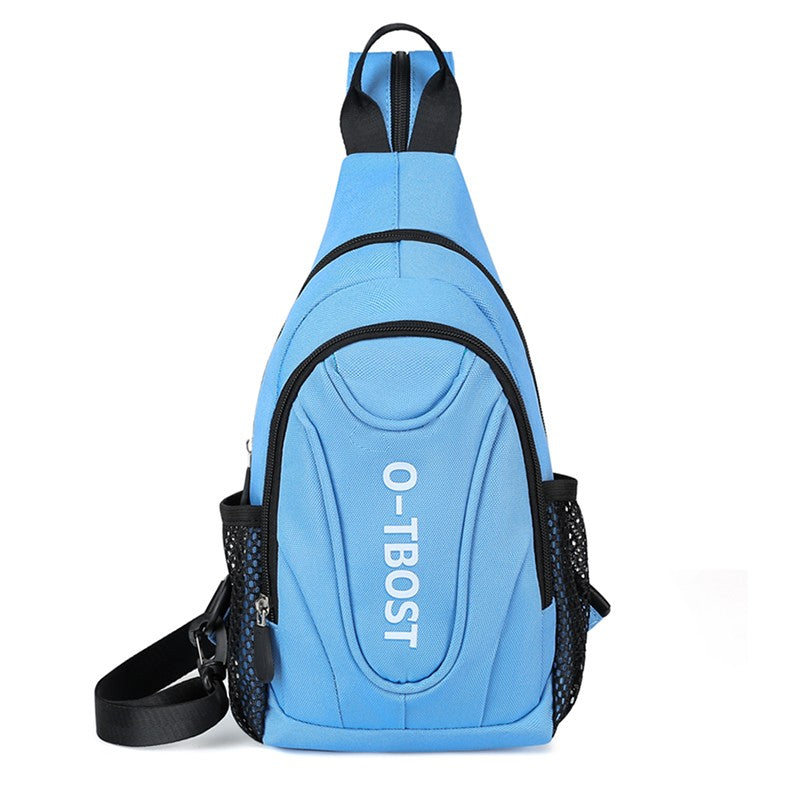 New outdoor leisure multifunctional single shoulder crossbody bag with large capacity Oxford cloth men's chest bag