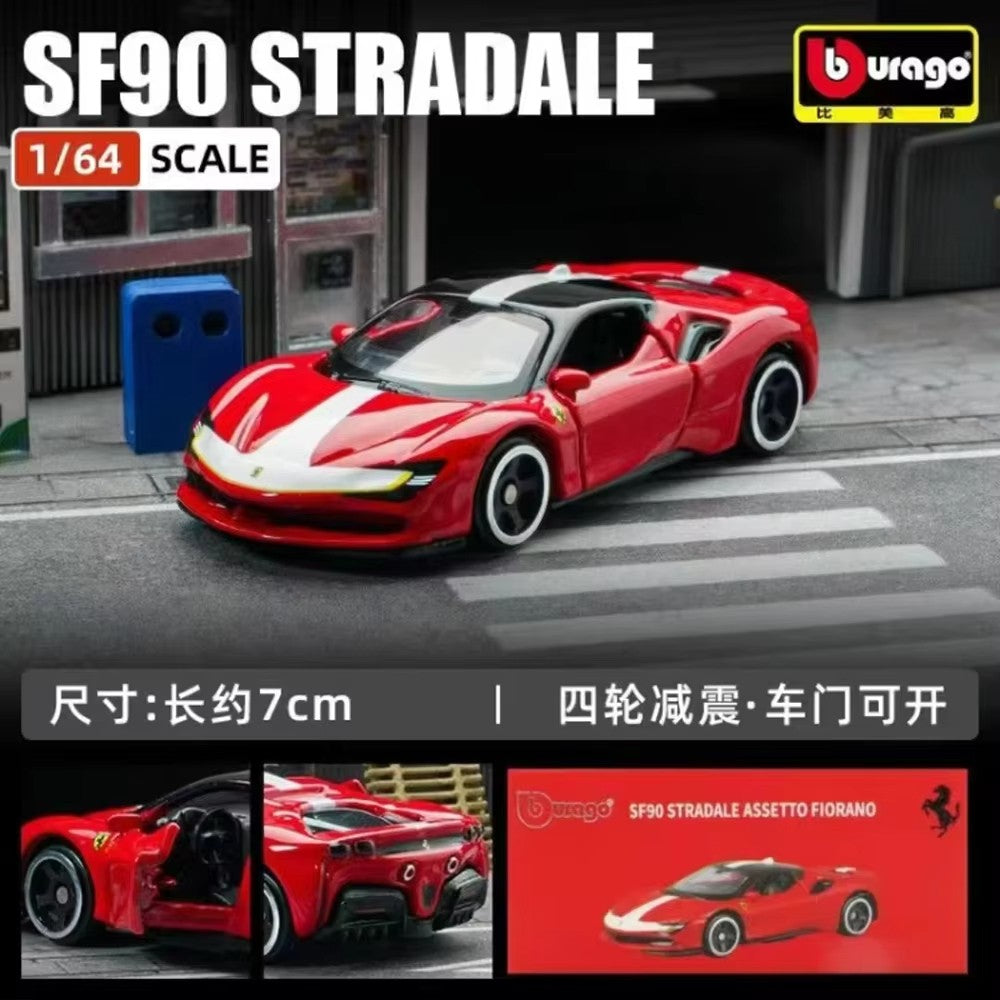 Bburago 1:64 Porsche 911 Gt2 Lamborghini Ferrari SP3 812 1959 Cadillac Miniature Alloy Diecast Car Model Collection Toy Gifts