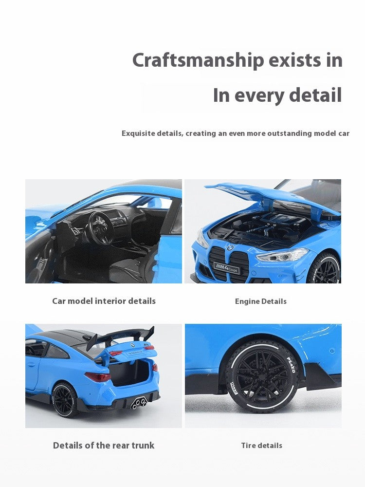 1/32 BMW M4 Coupe Sports Car Alloy Die Casting Model Collection Miniature Desktop Ornaments Miniauto Mini GT Holiday Gift Boy