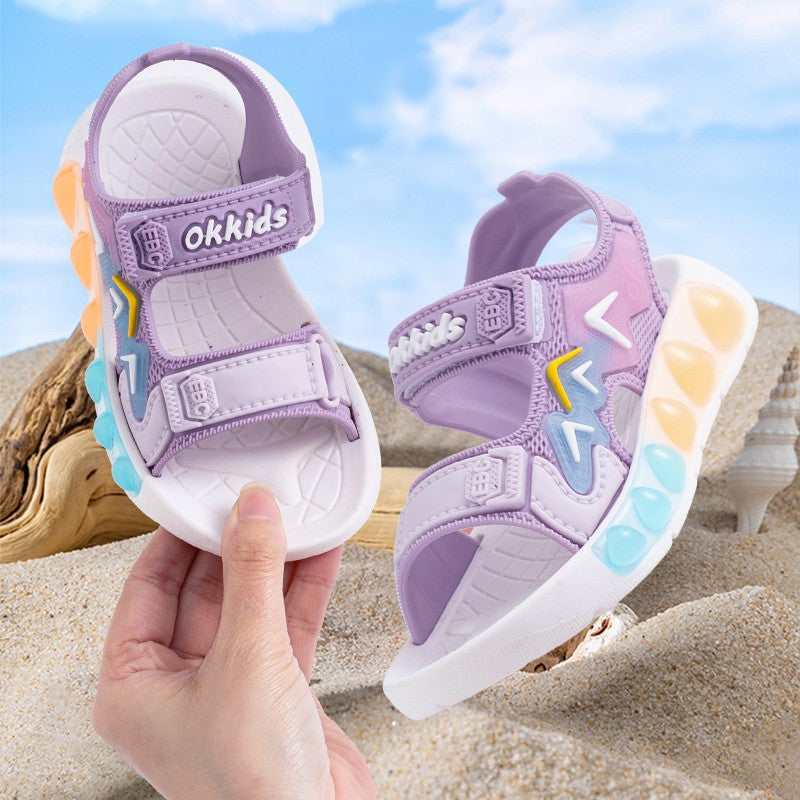 New Summer Children's Soft Soled Sandals Anti Slip Breathable For Boys And Girls Water Wading Baby Beach Sandals