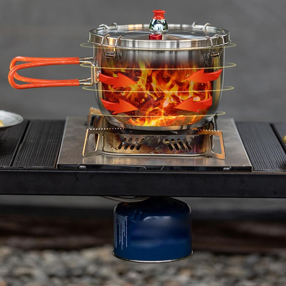 Portable Camping Pressure Cooker Stove Top Pressure Cooker Portable Outdoor Cookware Stove Cooking Pot For Electric Heaters