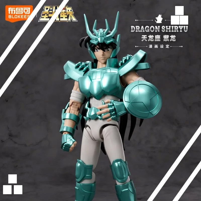 New Blokees Saint Seiya Champion Series Action Figure Shiryu Shura Deathmask Assembly Model Kit Figurine Collectible Toy Gifts