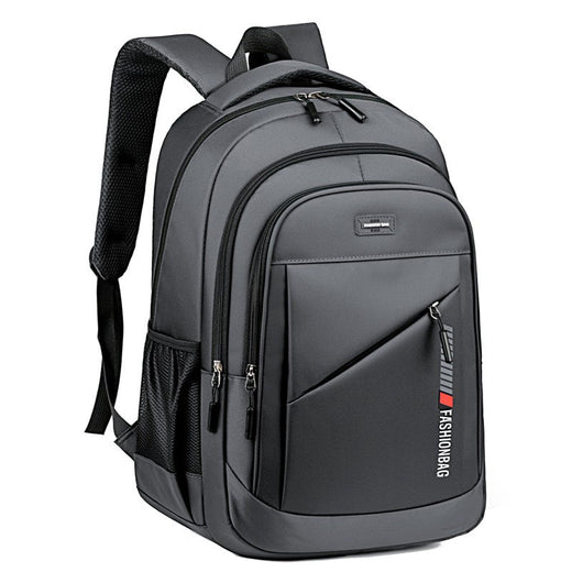 Men's large-capacity backpack, fashionable laptop bag, suitable for travel and business, equipped with secure zipper closure and