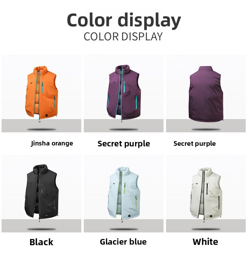Couple Outdoor Fishing Casual Windproof Breathable Warm Vest Soft and Comfortable Winter Cold Proof Breathable Cotton Clothing