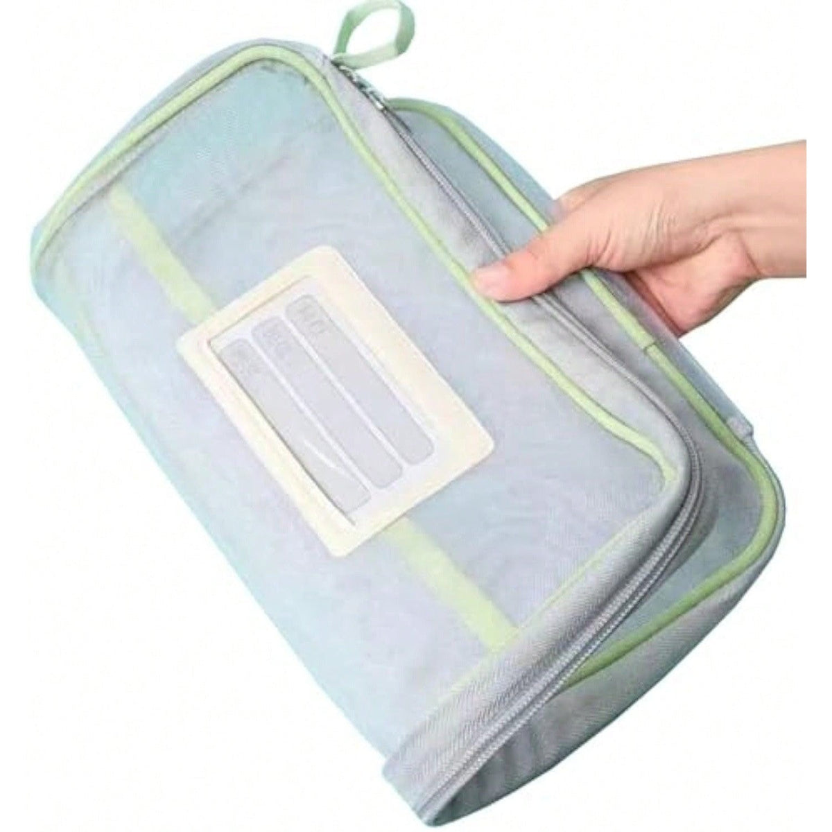 Transparent Zippered Mesh File Organizer Ergonomic Design for School Office Home Desk Storage