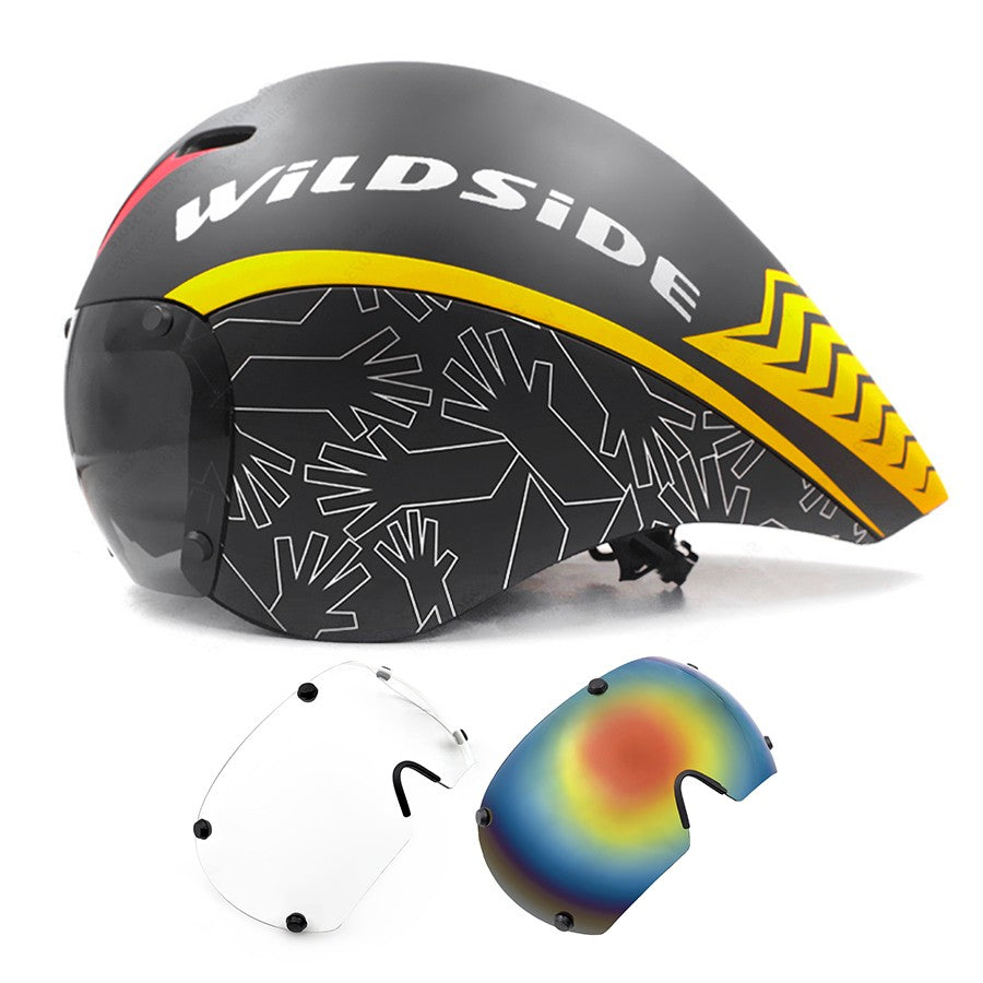 TT Cycling Helmet Lens Goggles Triathlon Tri Aero Road Bike Helmet Timetrial Race Bicycle Helmet Men Casco Ciclismo Accessories