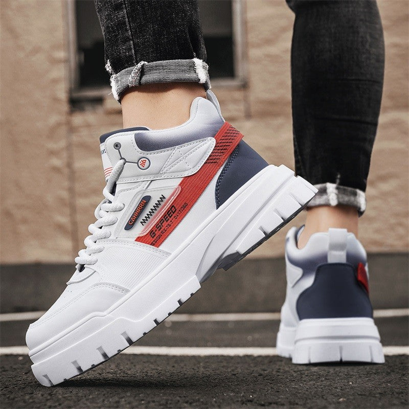 Men's autumn casual high-top sneakers, men's walking sneakers, outdoor sneakers, men's sports shoes, soft-soled walking shoes
