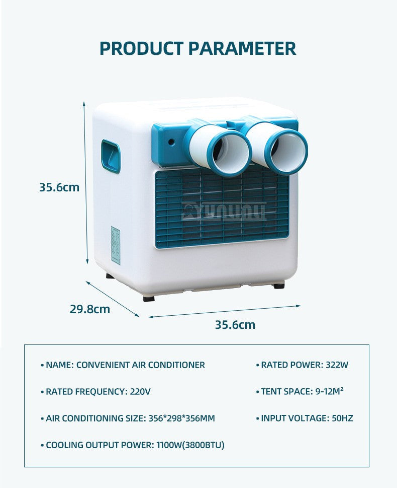2025 Version 3800BTU Air Conditioner Small Camping Climatisation Mobile Conditioning Cooling Machine