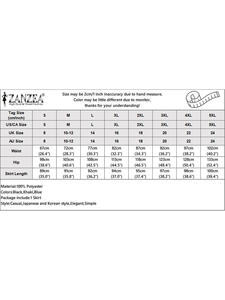 ZANZEA Women Plus Size Skirts High Waist Denim Striped Long Skirt Casual Vintage Big Size Skirt Summer Pockets Fashion Bottoms