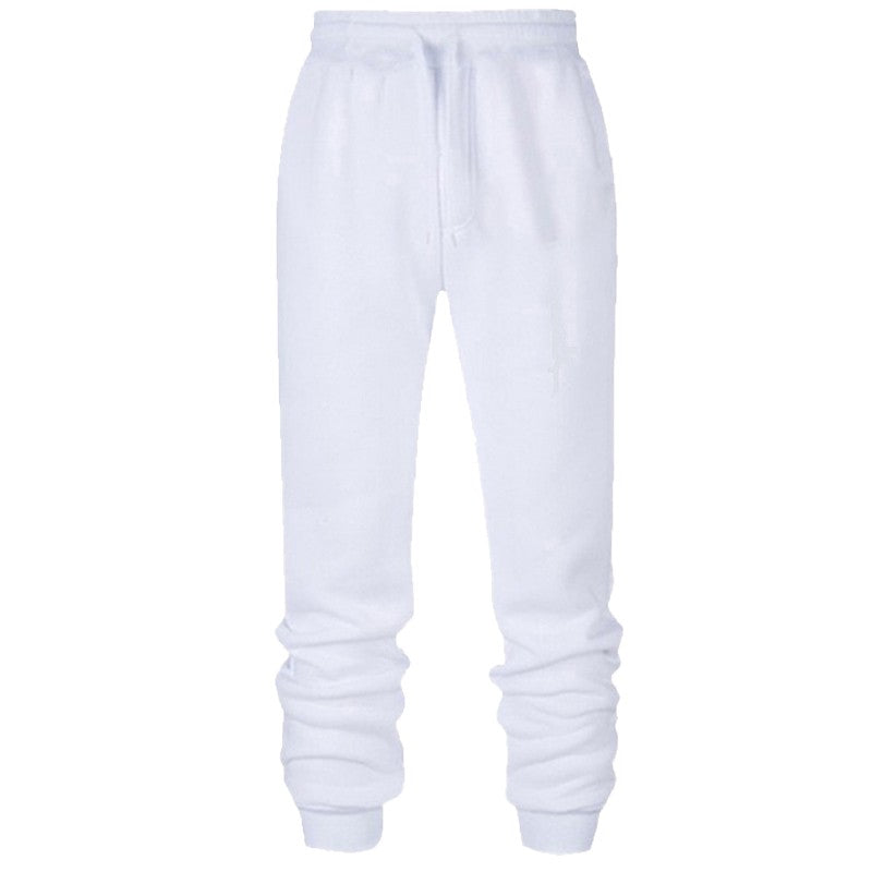 Winter Lambswool Warm Casual Pants Men's Fitness Jogging Sweatpants Male Solid Drawstring Bottoms Fleece Straight Trousers M-5Xl