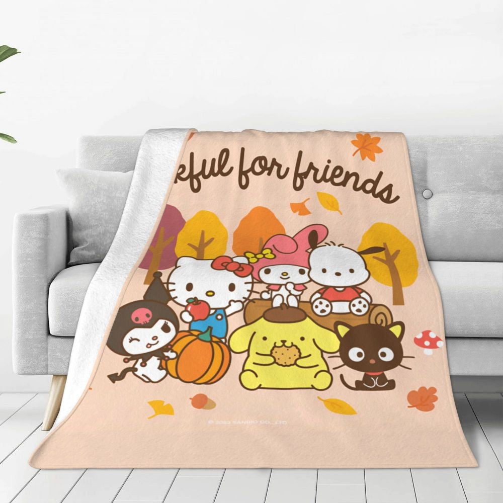 Christmas Hello Kitty Blankets Quality Warm Throw Blanket Winter Travel Office Couch Bed Graphic Bedspread
