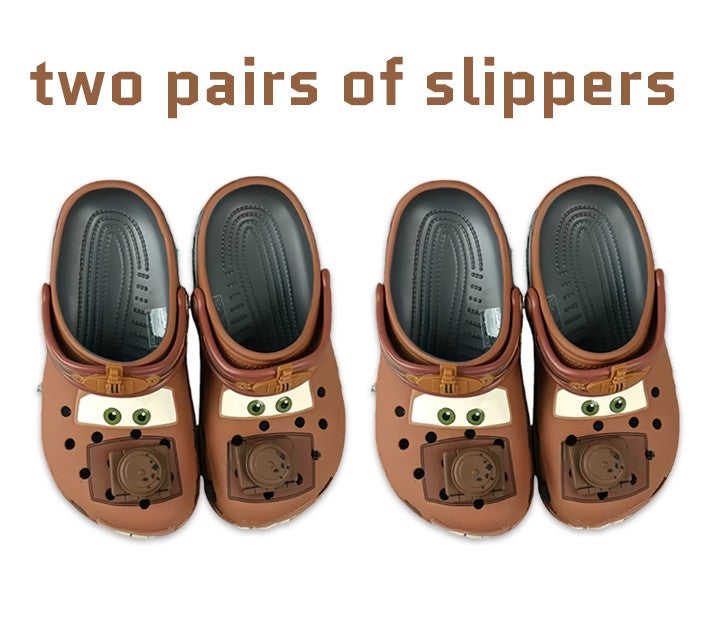 NEW Hot 2026 Animated Movie Cartoon Mcquenes Mater Pixar Waterproof Slippers Outdoor Sandals Casual Breathable Holiday Gift