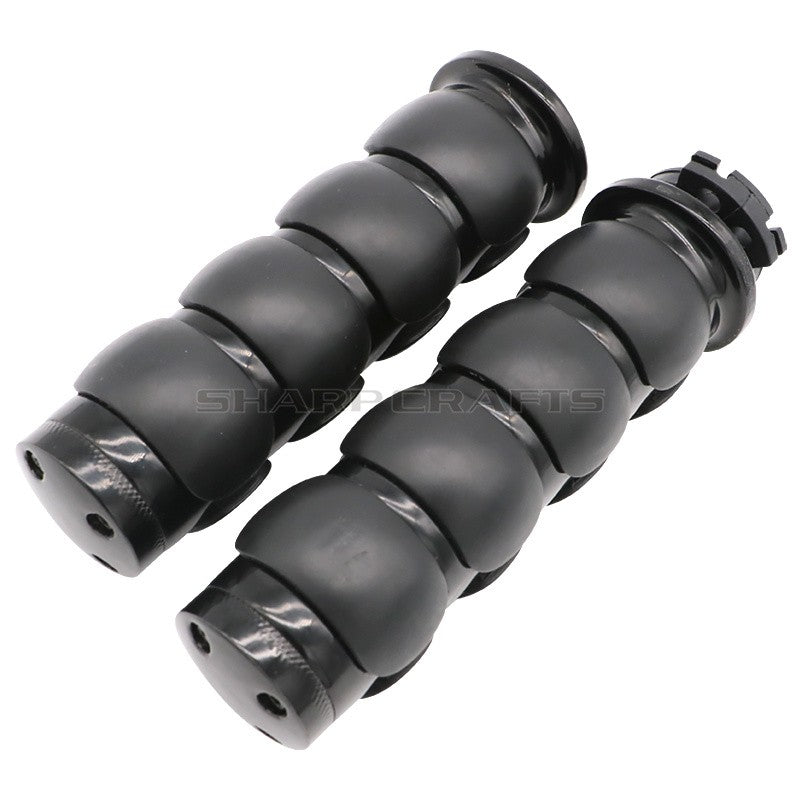1" 25mm & 7/8'' 22mm Billet Rubber Flame Spike Hand Grips For Harley Honda Kawasaki Suzuki Yamaha Bikes Cruiser Chopper Custom