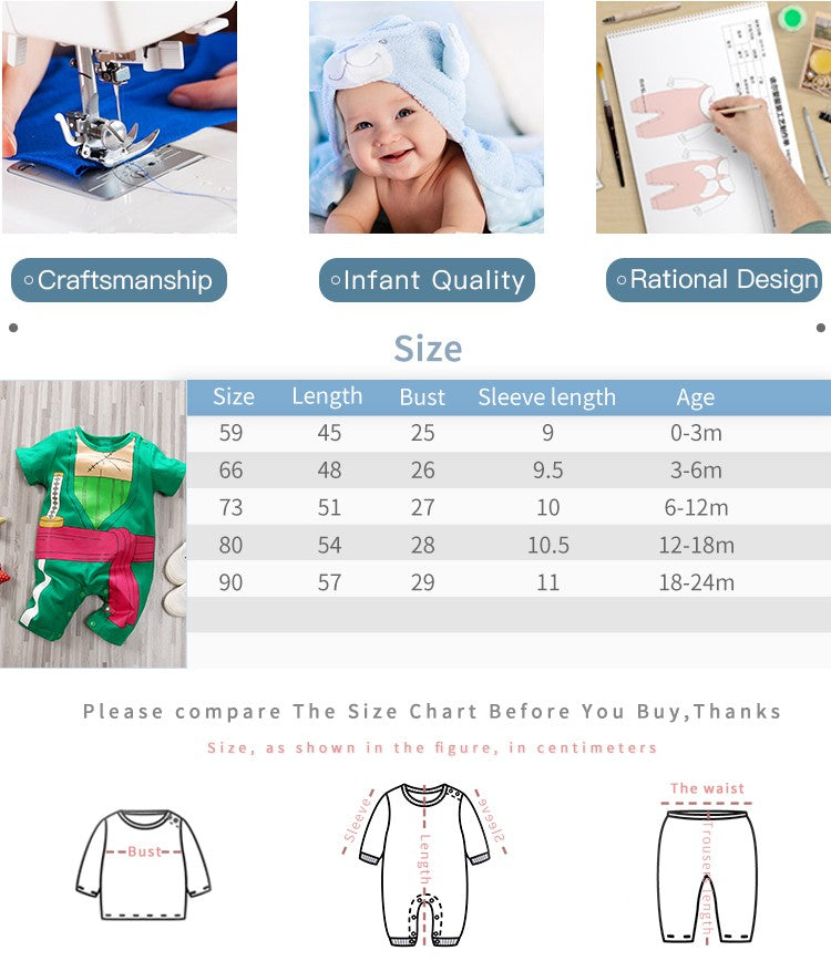 Toddler Anime Cosplay Dragon DBZ Costume Baby Boy Girl Romper Kid Demon Slayer Baby Clothes Newborn Onesie Jumpsuit 0-18 Months