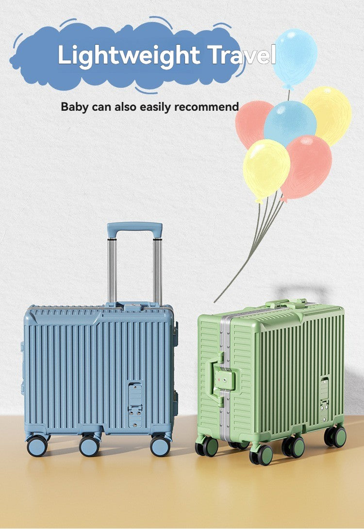 Children's luggage, a 20-inch aluminum frame carry-on suitcase for girls, a boy's travel code suitcase for kids