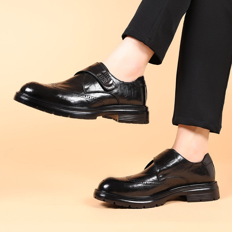 British Style New Oxford Shoes Men's Thick Soled Carved Blok Wedding Leather Shoes High-quality Designer Business Formal Loafers