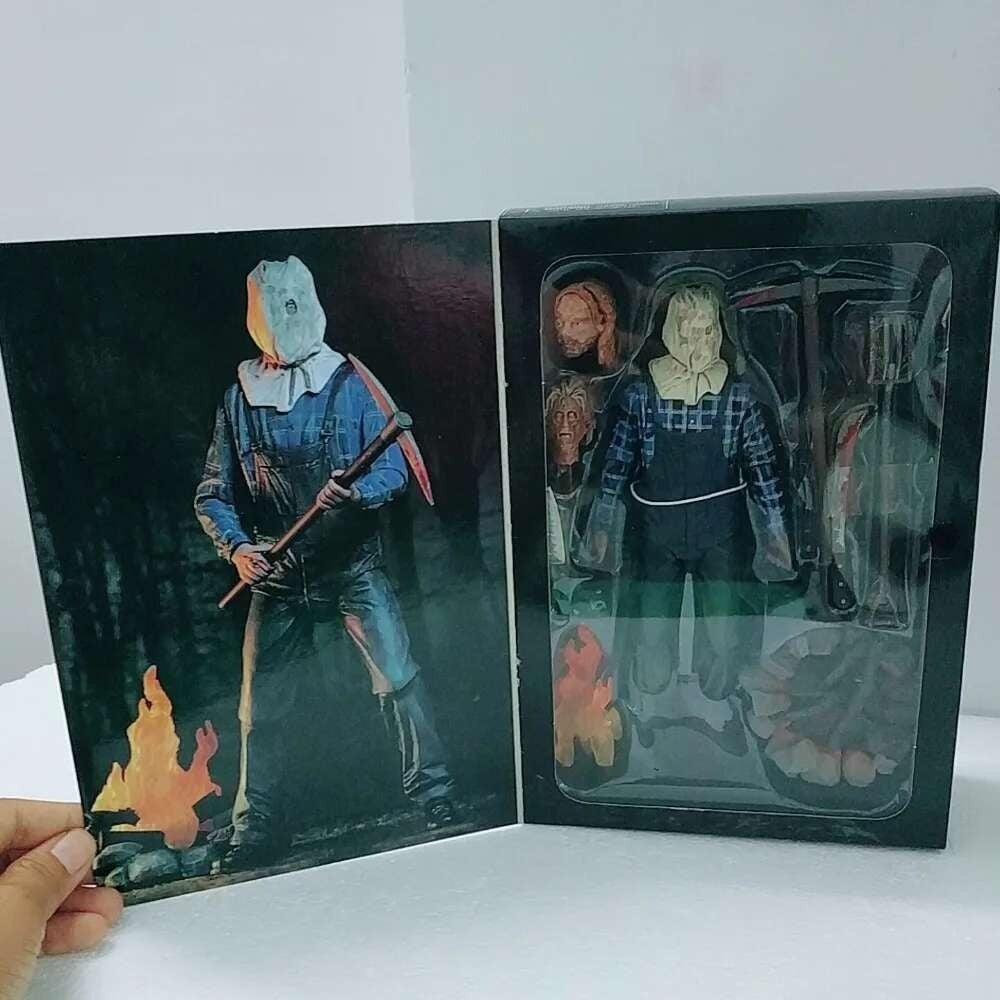 The 13th Figure Toys NECA Friday Freddy Jason Voorhees Blood Action Figure Jason Collectible Model Christmas Halloween Gifts