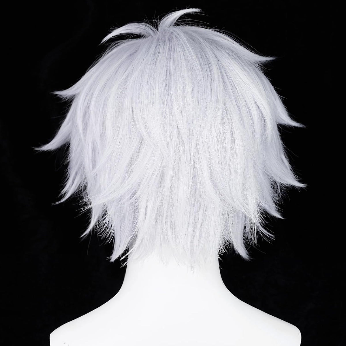 Gojo Cosplay Wig Mens Short Silver Violet synthetic Wig Fluffy Spiky Hair Wigs for Anime Cosplay Halloween Costume