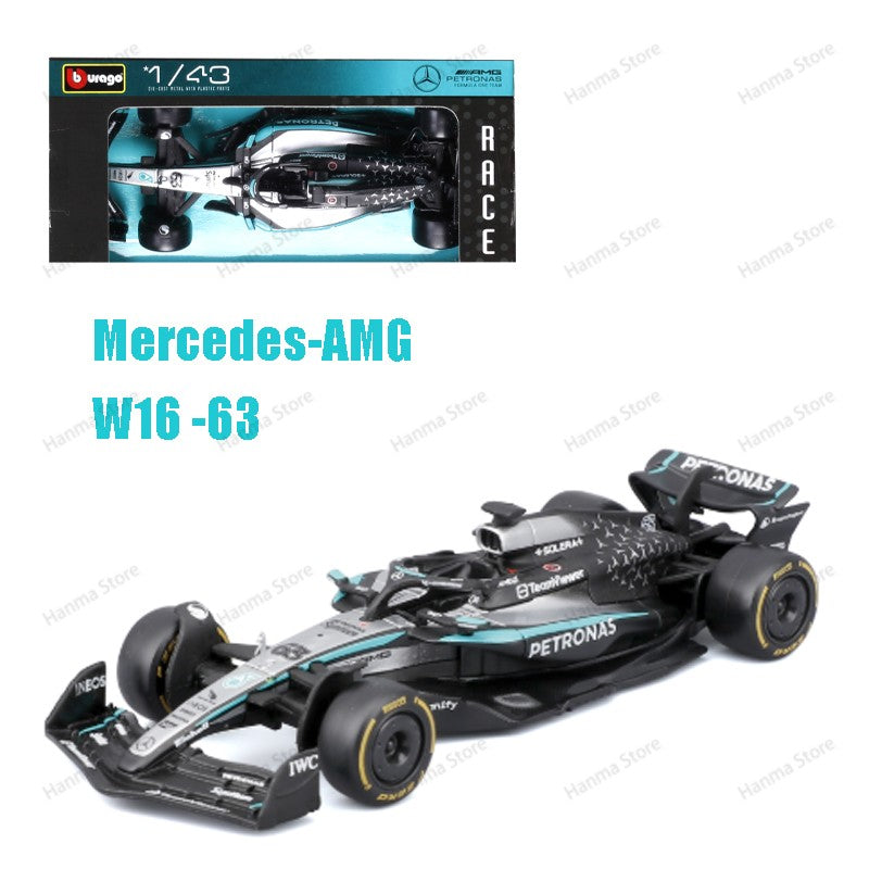 New 2025 F1 Bburago 1:43 Mclaren Mcl39 Miami Gp Monaco Gp Amg W16 F1 Alloy Miniature Diecast Model F1 Champion Mcl38 Toys Gift