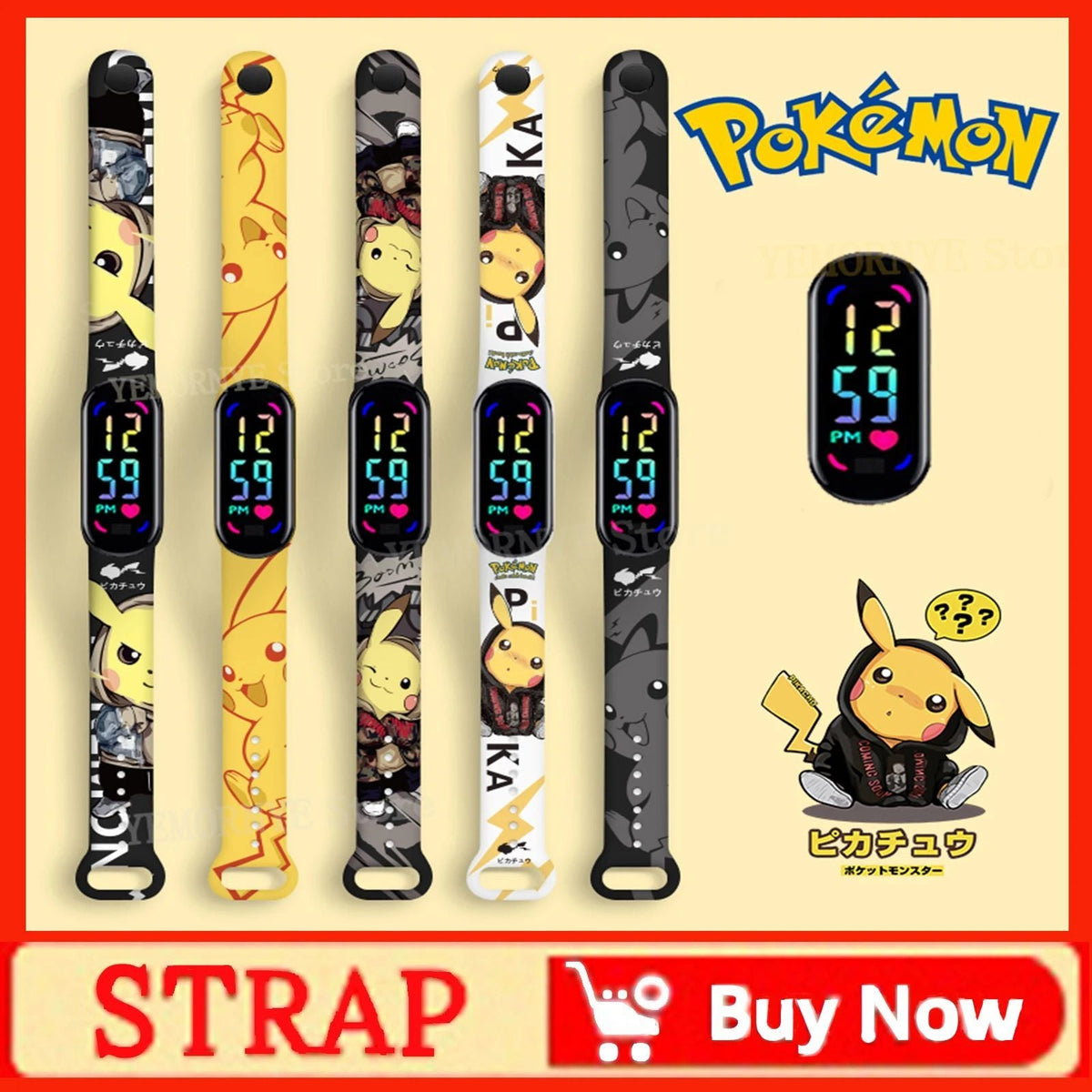 Mario Bros Children's Watches Action Figures Luigi Princess Peach Yoshi Bowser kids Sport Wristband Waterproof Digital Watch Toy