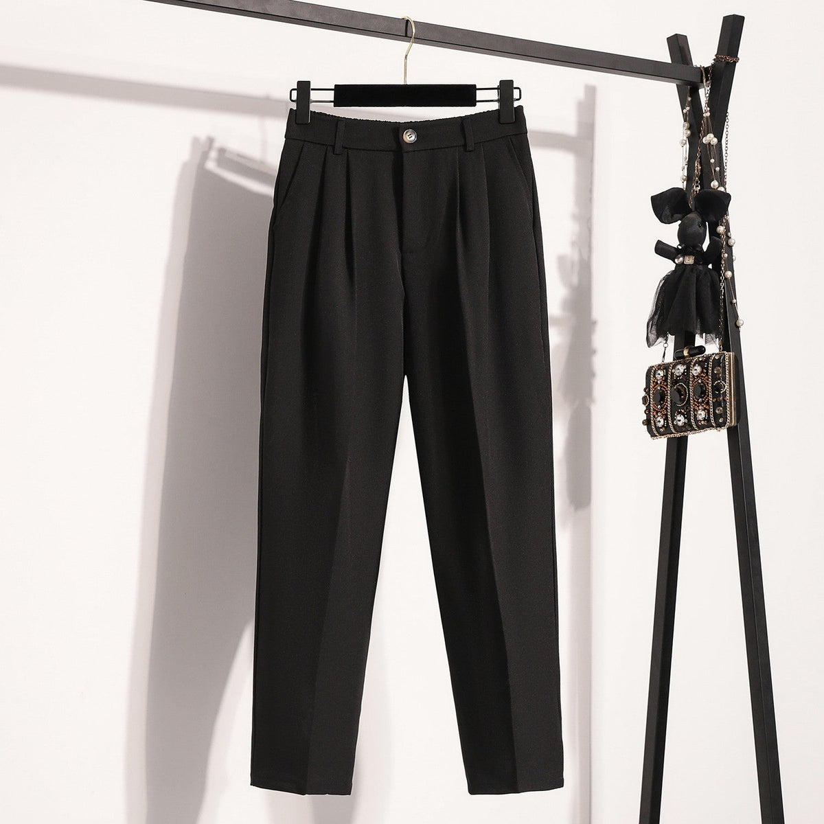 Plus Size Pants Woman 2025 Autumn Winter New Arrival High Waist Suit Pants High Quality Korean Style Straight Trousers