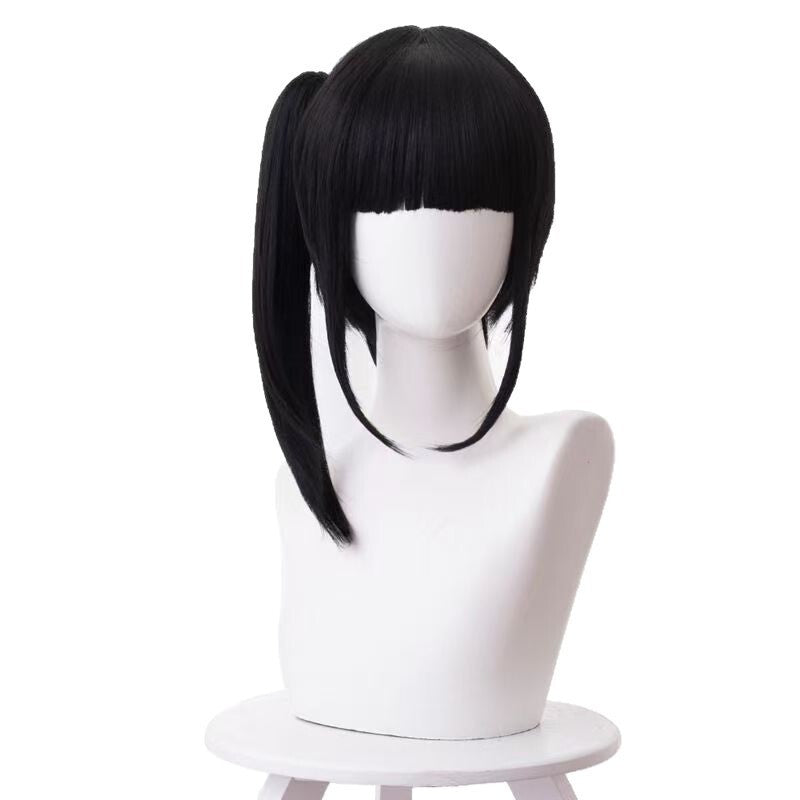 Demon Slayer Kimetsu no Yaiba Cosplay Wig Kanao Tsuyuri Short Ponytail Heat Resistant Synthetic Fiber Full Wig Cap Anime