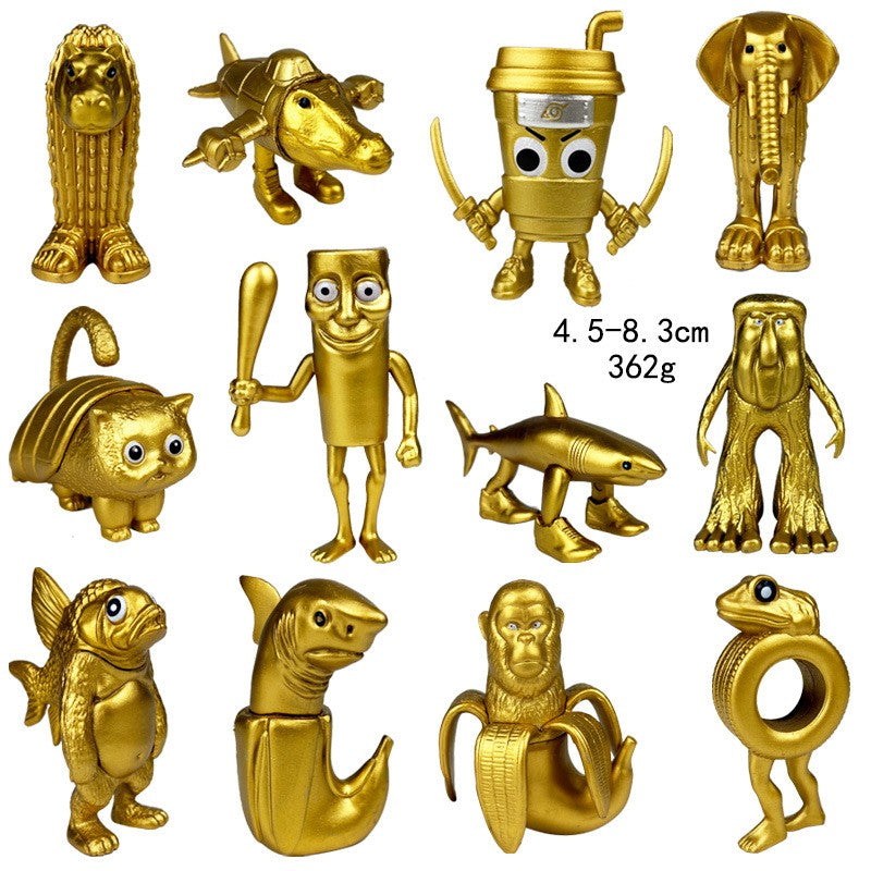 Italian Brainrot Tung Sahur Figure Toy Tralalero Tralala Figures Bombardino Crocodilo Shimpanzini Bananini Model Decor Doll Gift