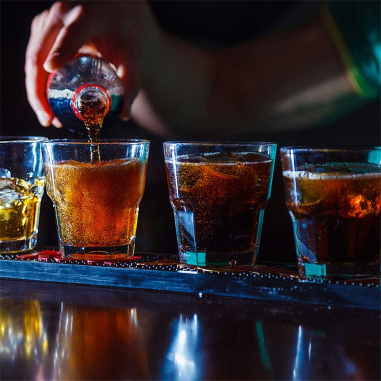 HeY LiLac 4Pcs Whiskey Glasses Clear Classic Everyday Drinking Glasses Water Glass Cups Cocktail Glass Whiskey Shot Glasses Set