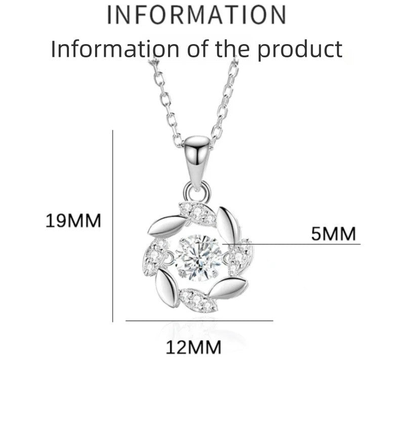Moissanite Woman Pendant Sier Necklace For Women Chains Party Bridal Fine Jewelry 925sterling Silver Necklace