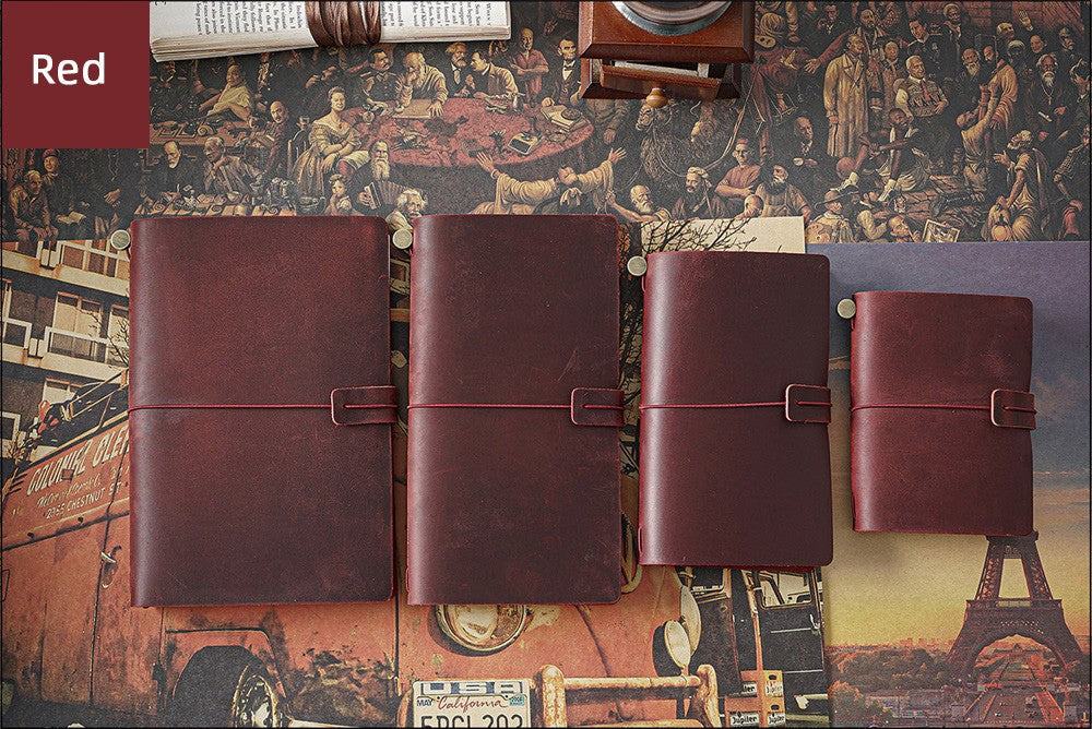 100% Genuine Leather Journal Refillable Travel Notebook Retro DIY Handmade Diary Sketchbook School Office Gift Customized
