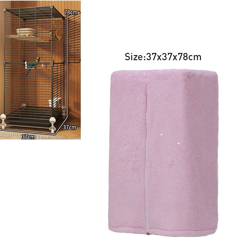 Winter Warm Bird Cage Cover Breathable Splashproof Large Bird Cage Cover Parrot Cage Shading Protective Products Bird Supplies