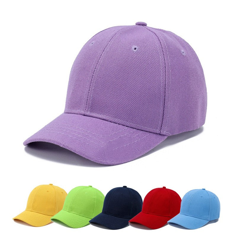 Summer Children Peaked Caps Students Kids Baseball Cap Boy Girl Solid Color Cotton Adjustable Hats Snapback Hip-Hop Sun Hat