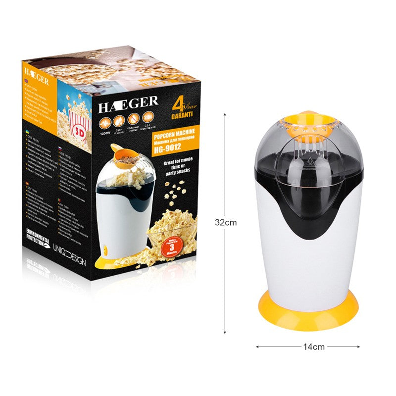 Homemade Mini Popcorn Machine Fully Automatic Small Electric Children's DIY Popcorn Machine 1200W For Home Kitchen EU Plug