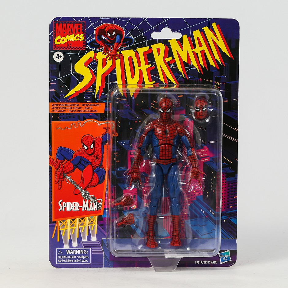 Marvel Legends Retro Cardback Spider-Man Cel-Shading Comics PVC Action Figure Collectible Model Toy Gift